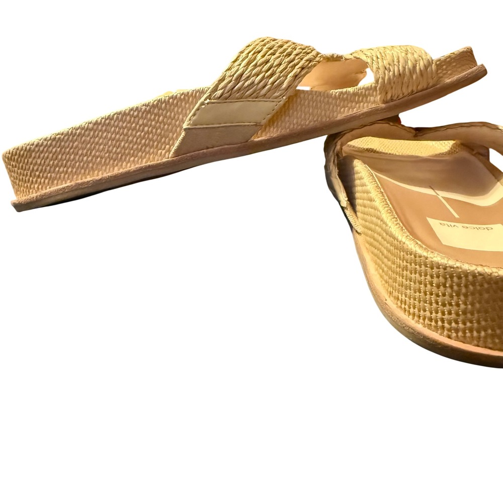 Dolce Vita Selda Slip On Neutral Raffia Slide 8.5 Vacation, Beach, Summer - Picture 7 of 11